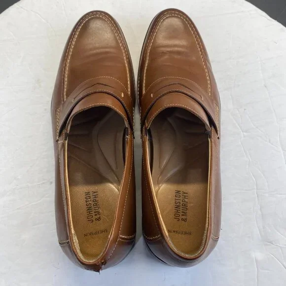 Johnston & Murphy Warner Penny Loafer 20-9592 Brown Leather Mens Dress Shoes 13M Johnston & Murphy Shoes Men main image 3